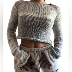 Grey Handmade knit sweater